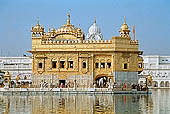 Amritsar - the Golden Temple - the Hari Mandir at the center of the the Pool of Nectar 